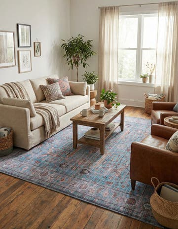 7' 3 x 7' 3 Washable Maahru Square Rug