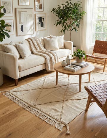 3' 6 x 5' 9 Hand Knotted Moroccan Wool Rug