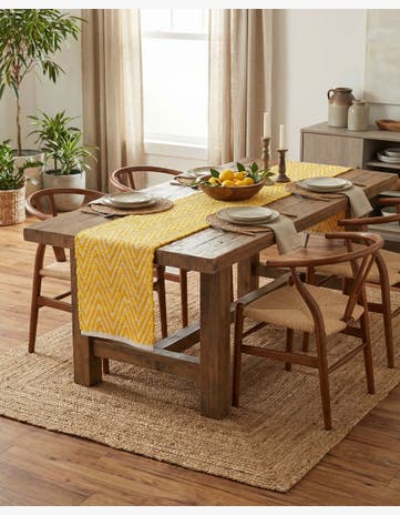 1' 2 x 6' 1 Hand Woven Chindi Chevron Table Runner Rug