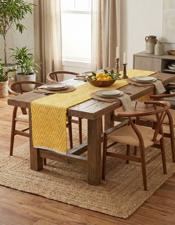 1' 2 x 6' 1 Hand Woven Chindi Chevron Table Runner Rug