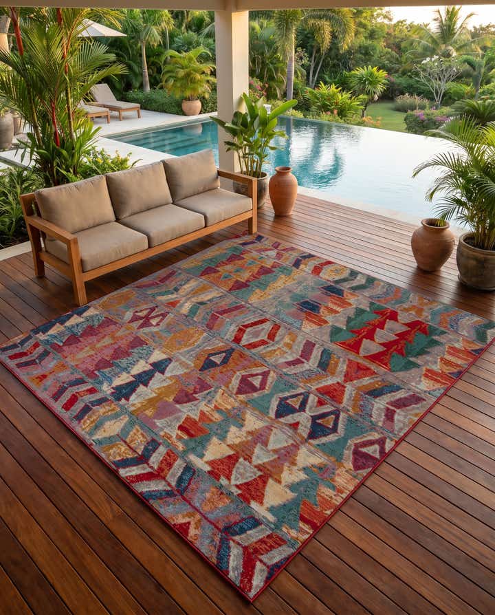 240cm x 240cm Leicht zu reinigen Modern Innen- / Aussenbereich Quadrat Teppich