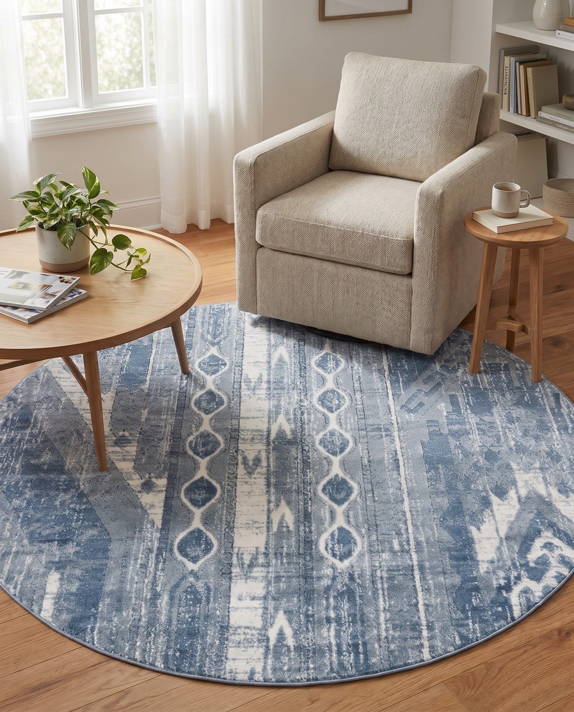 5' 3 x 5' 3 Oregon Round Rug