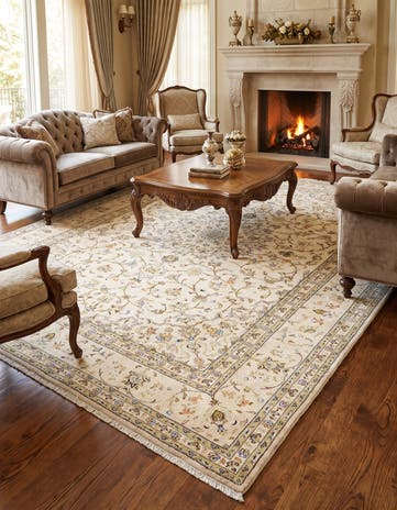 8' 2 x 10' 11 Kashan Wool Rug