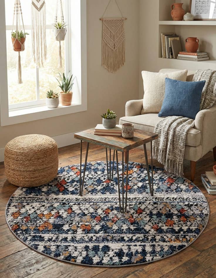 Detail image of  4' x 4' Morocco Round Rug