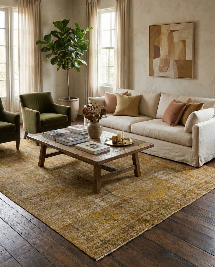 Detail image of 9' 4 x 12' 6 Hand Knotted Ultra Vintage Persian Wool Rug