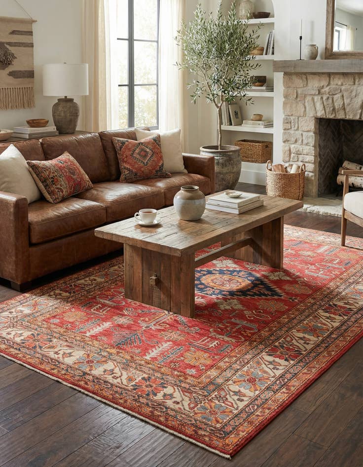 Detail image of 5' 7 x 9'  Hand Knotted Kazak Oriental Rug