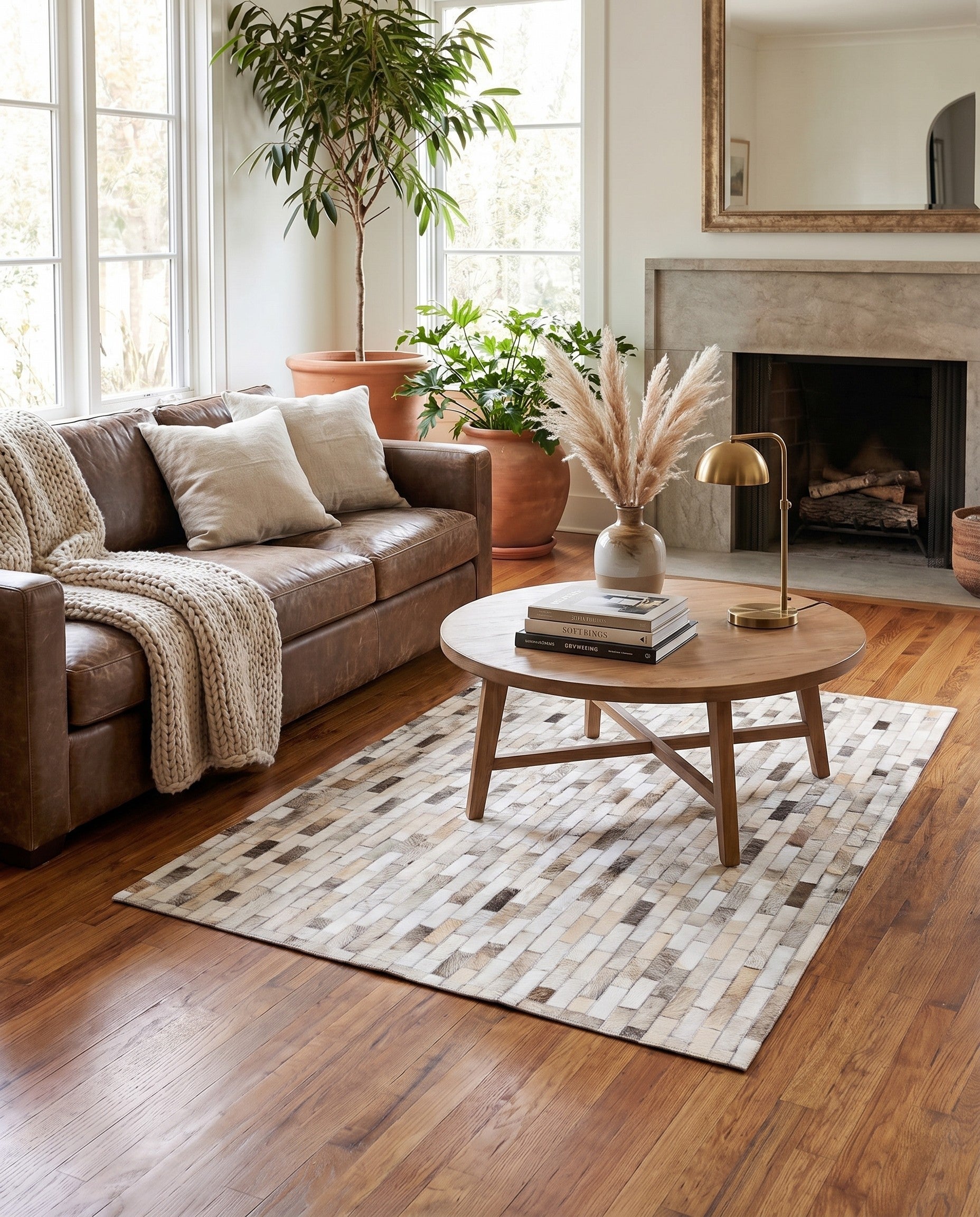4' x 5' 10 Cowhide Stocks Rug