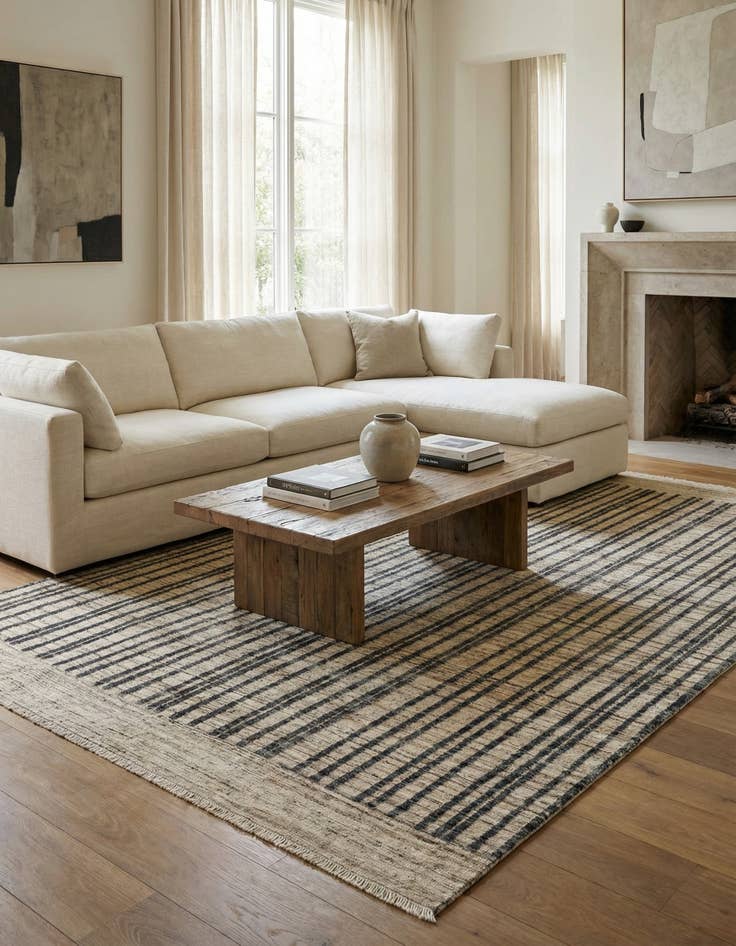 Detail image of  8' x 10'  Hand Knotted Darya Wool Rug