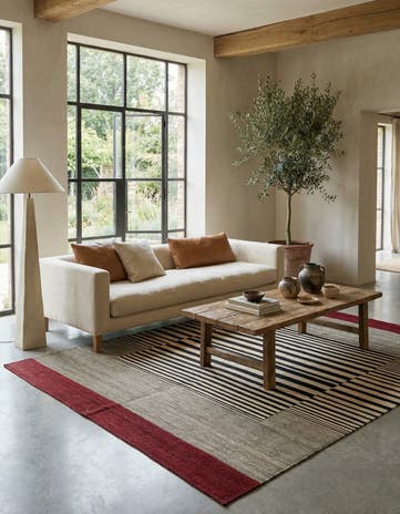6' 2 x 7' 7 Hand Woven Kilim Modern Wool Rug