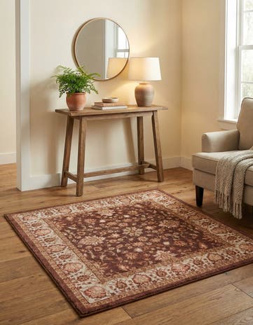Coffee Brown Medina Square Rug