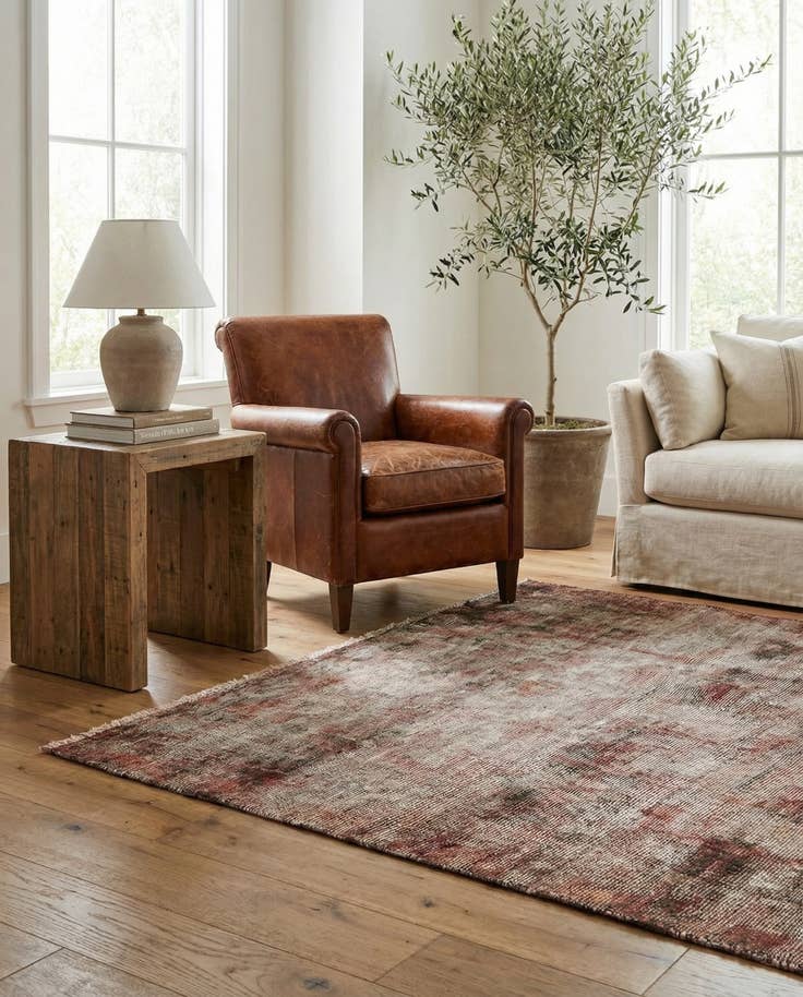 Detail image of 3' 6 x 4' 10 Hand Knotted Ultra Vintage Persian Wool Rug