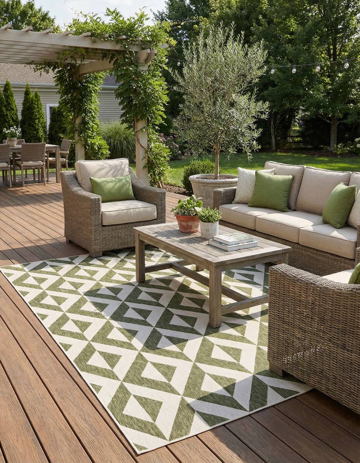 Detail image of 9' x 12'  Washable Jill Zarin Napa Indoor / Outdoor Rug