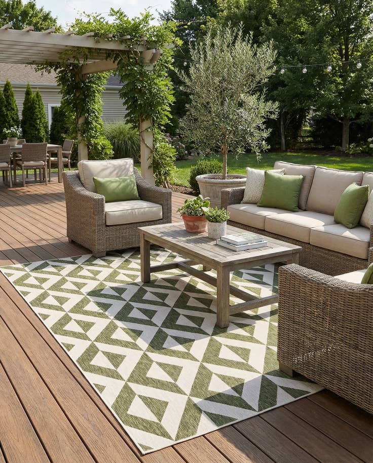 Detail image of 9' x 12' Easy-Clean Jill Zarin Napa Indoor / Outdoor Rug