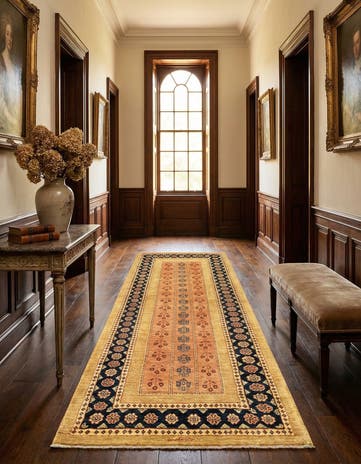 2' 9 x 6' 10 Kashkuli Wool Runner Rug
