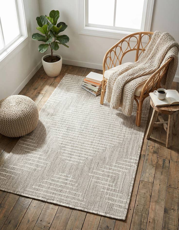 Detail image of  2' x 3'  Washable Modern Indoor / Outdoor Rug