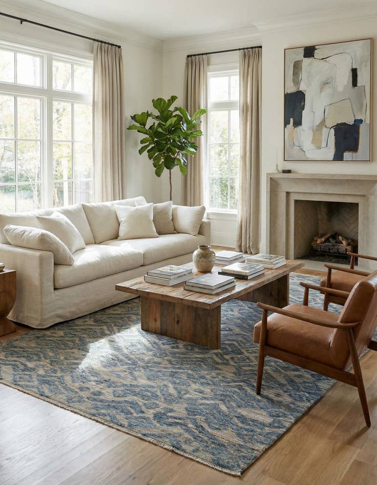 Detail image of 7' 10 x 10' 1  Hand Knotted Darya Wool Rug