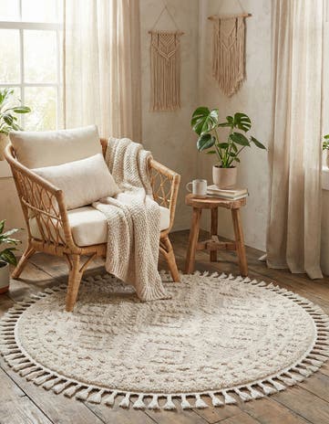 4' x 4' Boho Round Rug