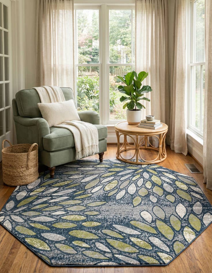 Detail image of  7' x 7' Charleston Octagon Rug