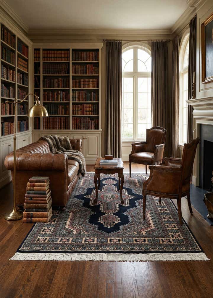 4' 2 x 6' 3 Hand Knotted Bokhara Oriental Wool Rug