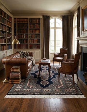 4' 2 x 6' 3 Hand Knotted Bokhara Oriental Wool Rug