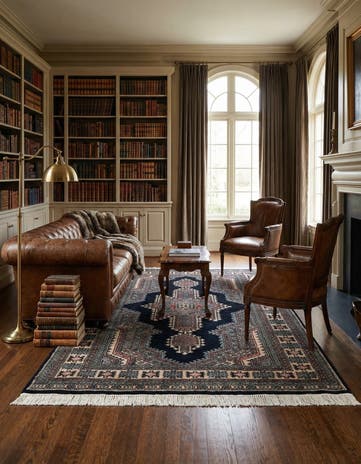 4' 2 x 6' 3 Hand Knotted Bokhara Oriental Wool Rug