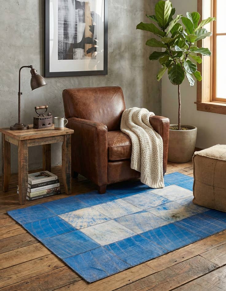 Detail image of 2' x 3' Cowhide Leather Rug