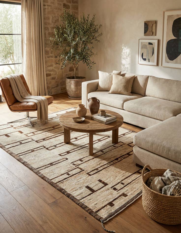 Detail image of  7' x 9' 11  Hand Knotted Darya Wool Rug