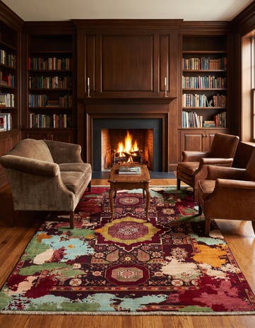 5' 1 x 6' 5 Hand Knotted Mamluk Ziegler Rug