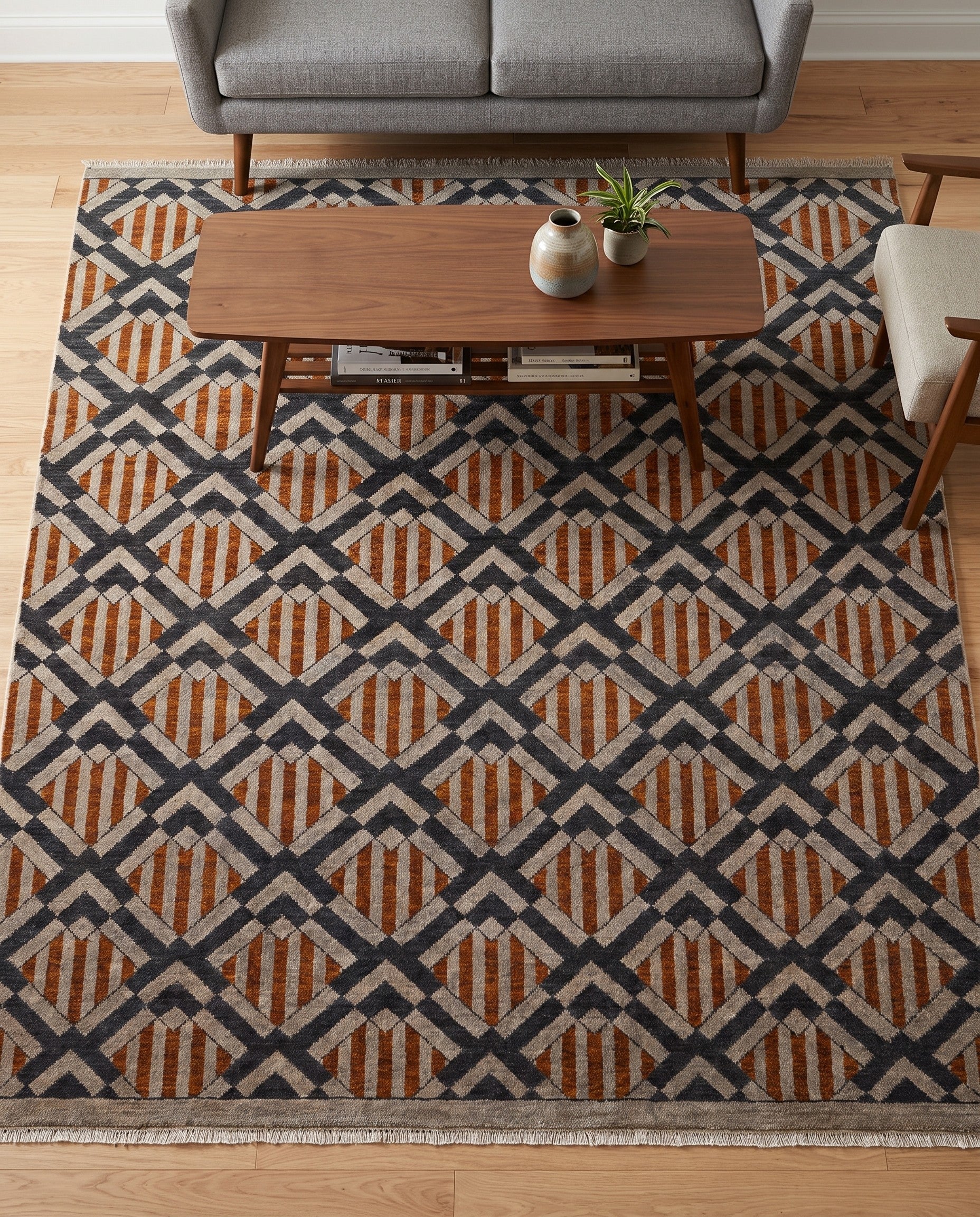 5' x 6' 4 Hand Knotted Ziegler Modern Rug