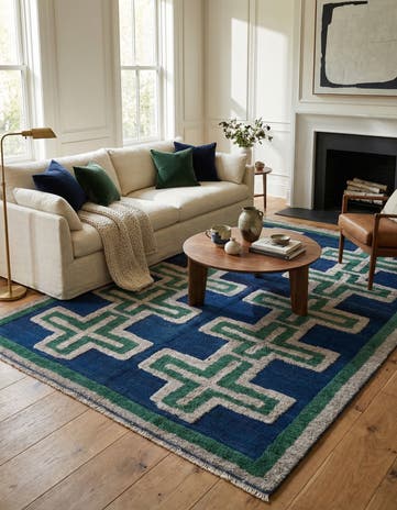 8' x 10' 6 Hand Knotted Darya Wool Rug