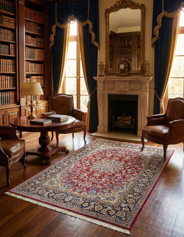 Detail image of 3' 7 x 5' 9 Isfahan Rug
