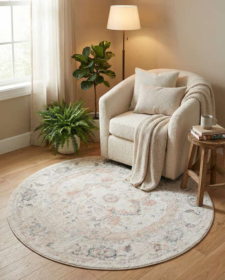4' x 4' Madeline Vintage Round Rug