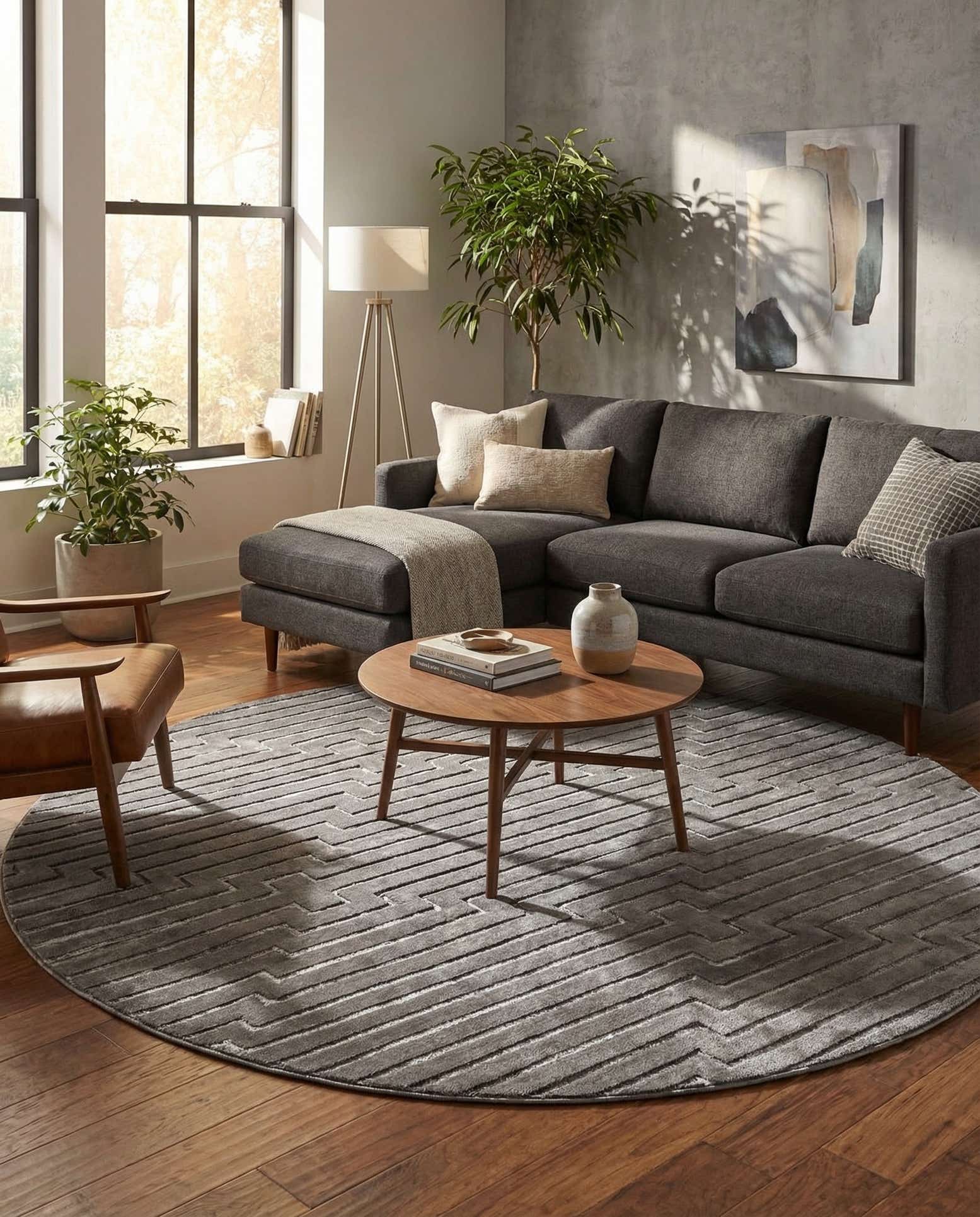 10' x 10' Vogue Geo Round Rug