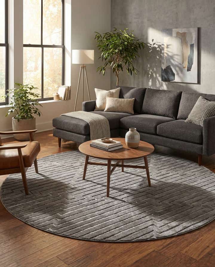 10' x 10' Vogue Geo Round Rug