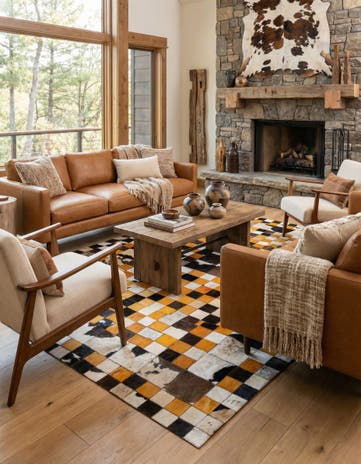 5' x 8' 1 Cowhide Stocks Rug