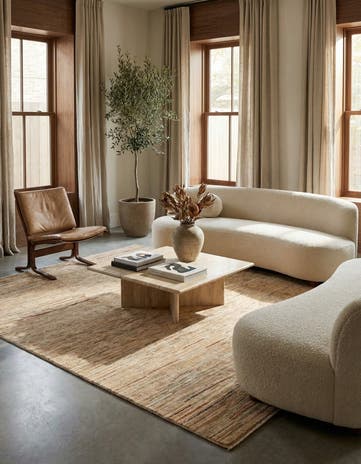 6' 2 x 6' 3 Hand Knotted Modern Ziegler Wool Square Rug