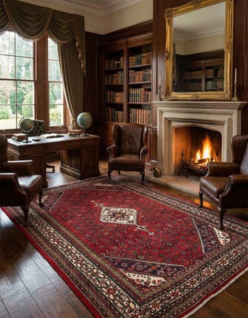 7' 1 x 10' 9 Hamedan Wool Rug