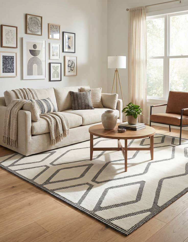 Detail image of 7' 10 x 7' 10 Prismatic Square Rug