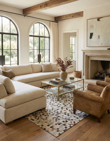 5' 3 x 7' 6 Cowhide Stocks Rug