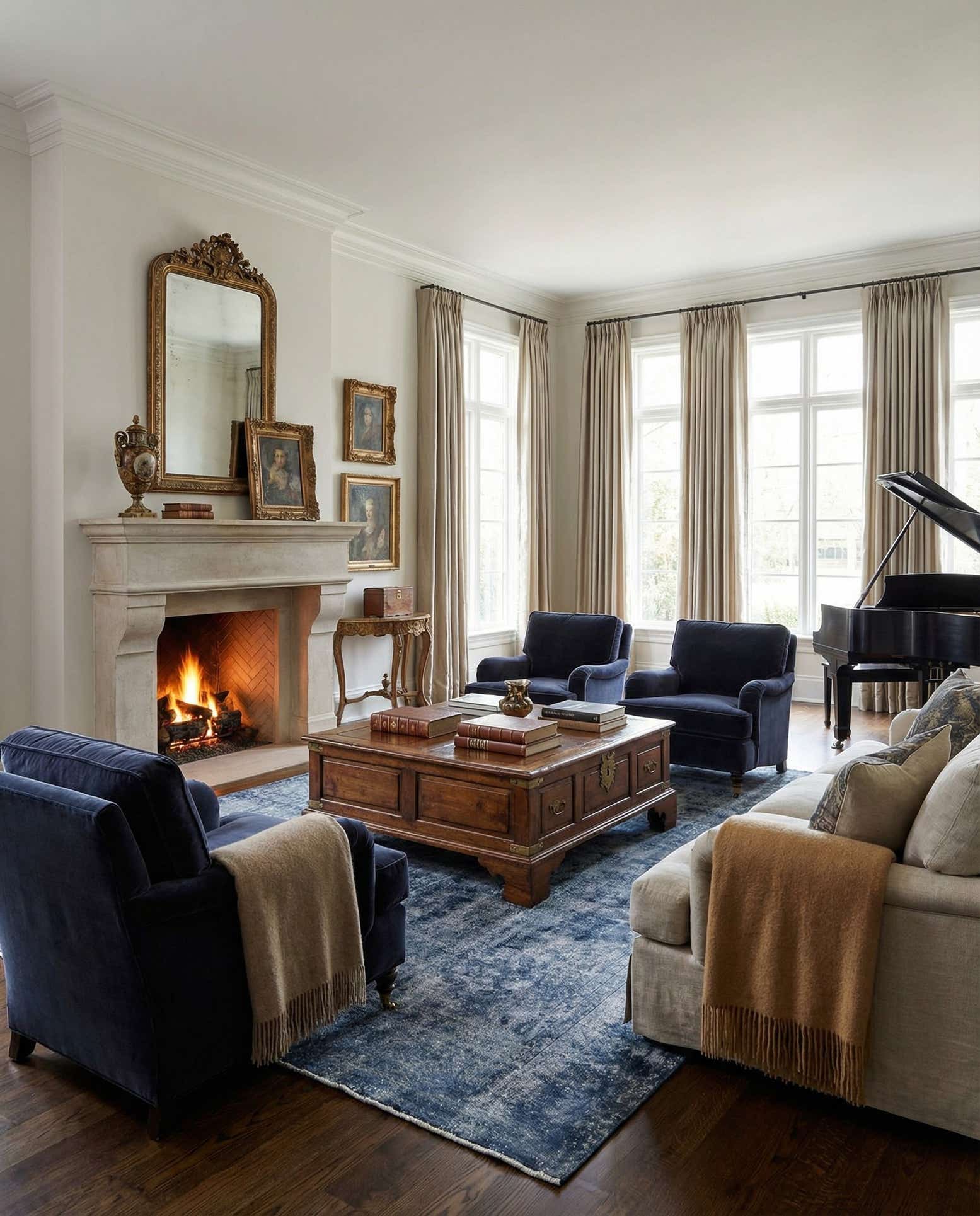 9' 7 x 12' 9 Vintage Royal Wool Rug