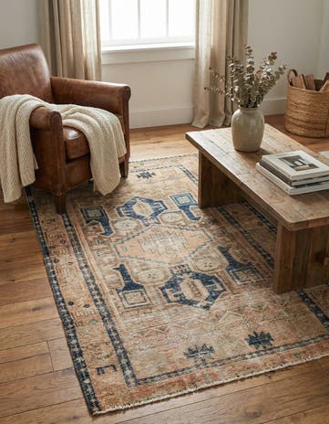 3' 8 x 6' 6 Hand Knotted Ultra Vintage Persian Wool Rug