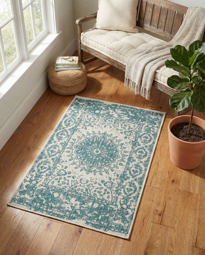 2' x 3' Easy-Clean Traditional Indoor / Outdoor Rug