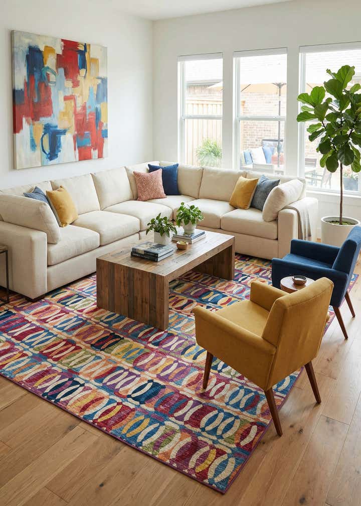 10' x 14' Easy-Clean Modern Indoor / Outdoor Rug