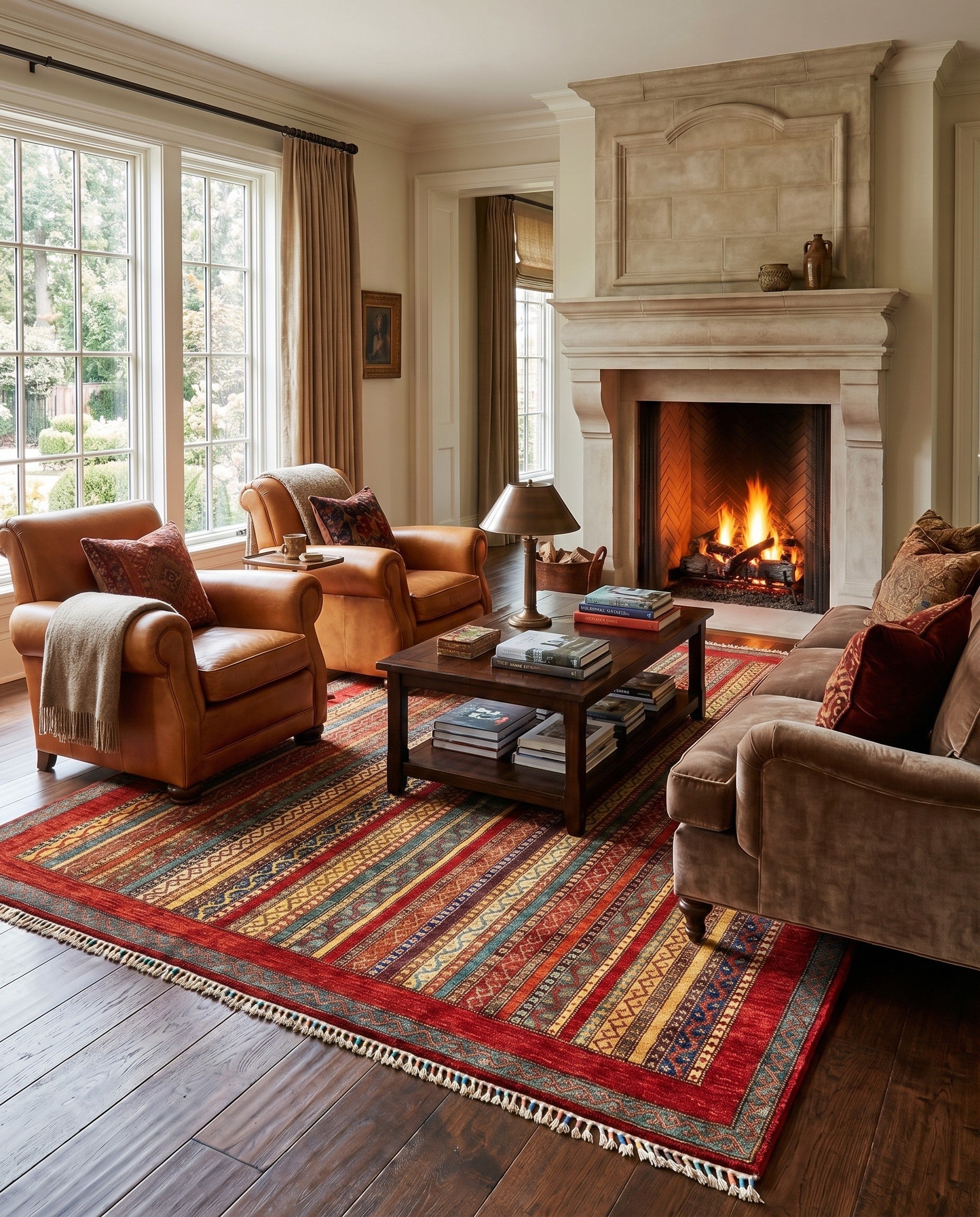 6' 8 x 9' 7 Torkman Wool Rug