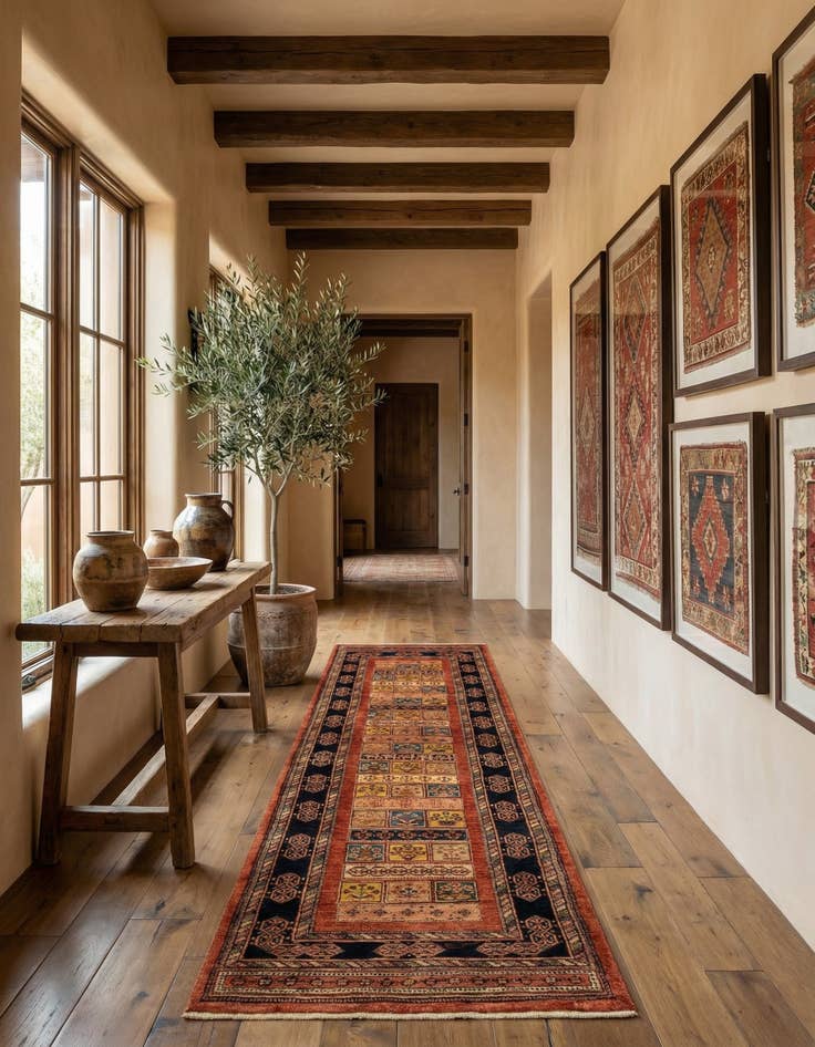 Detail image of 2' 8 x 9' 5 Luribaft Wool Runner Rug