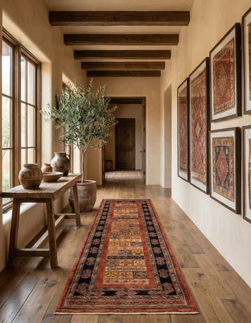 2' 8 x 9' 5 Luribaft Wool Runner Rug
