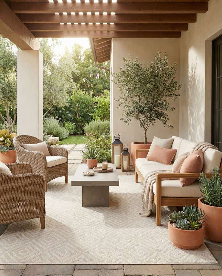 6' x 9' Easy-Clean Sabrina Soto Indoor / Outdoor Rug