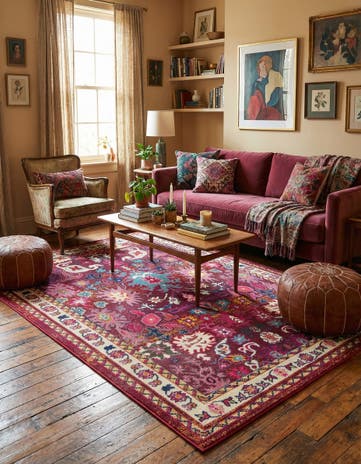 7' x 10' Washable Fleur Rug