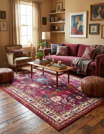 7' x 10' Washable Fleur Rug