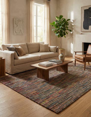6' 10 x 9' 10 Hand Knotted Moroccan Wool Rug